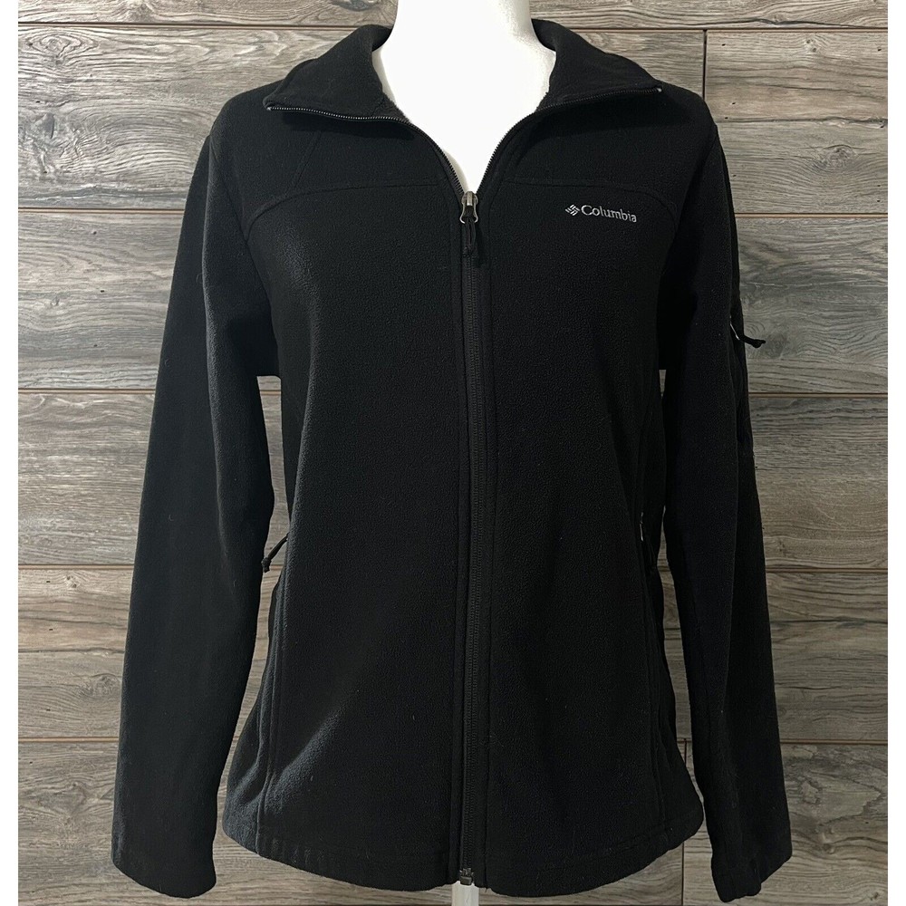 Columbia Jacket Women's Fast Trek II Full Zip Black Light Weight Fleece Size M